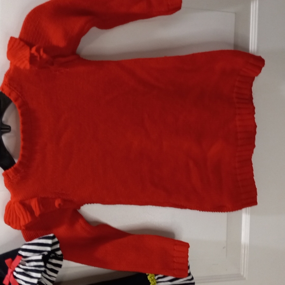 Carters Red Knit Dress and Black Dress Size 2 - Picture 6 of 6